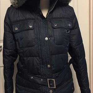 Barbour 100% Down Jacket with hood.  Size 12
